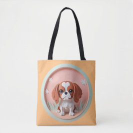 Cavalier King Charles Pink Pastellpapier schneiden Tasche