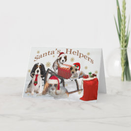 Cavalier King Charles Santa's Helpers Feiertagskarte