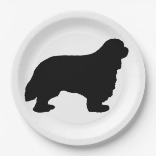 Cavalier King Charles silo schwarz Pappteller