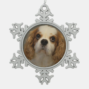 Cavalier King Charles Snowflake Schneeflocken Zinn-Ornament