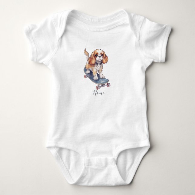 Cavalier King Charles Spanel Baby Bodysuit Strampler (Vorderseite)