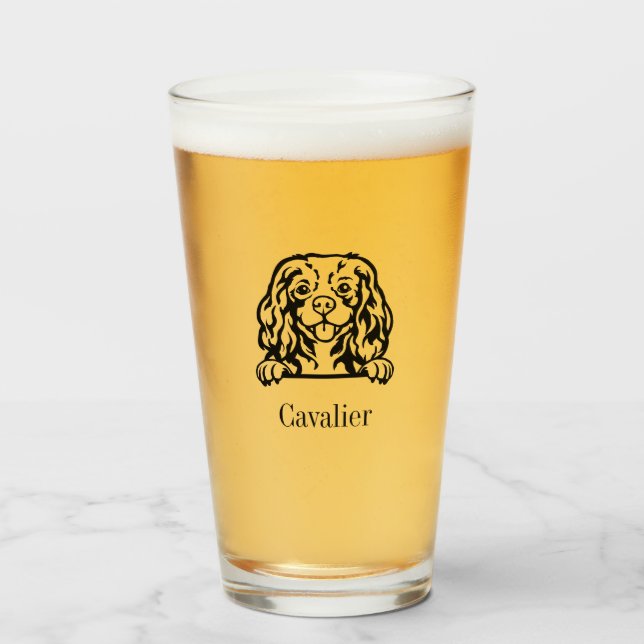 Cavalier King Charles Spanel Glass Tumbler (Vorne (Gefüllt))