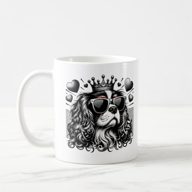 Cavalier King Charles Spaniel Adorable Puppy Kaffeetasse (Links)