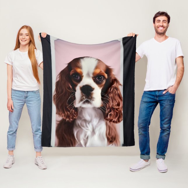 cavalier king charles spaniel AI7 Fleecedecke (Beispiel)