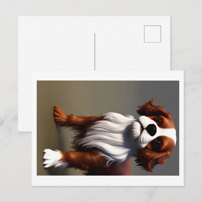 cavalier king charles spaniel AI8 Postkarte (Vorne/Hinten)
