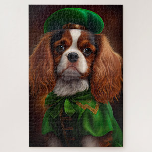 Cavalier King Charles Spaniel am St. Patrick's Day