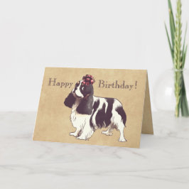 Cavalier King Charles Spaniel Birthday Card Karte