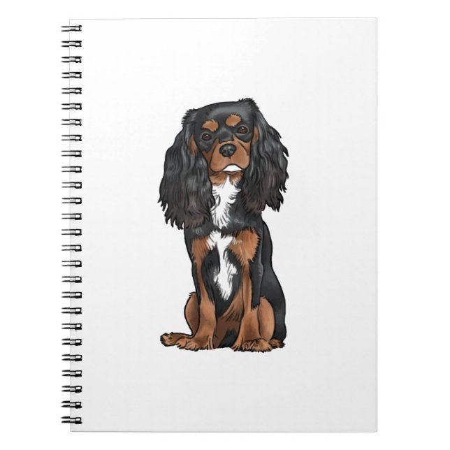 Cavalier King Charles Spaniel - Black and Tan Notizblock (Vorderseite)