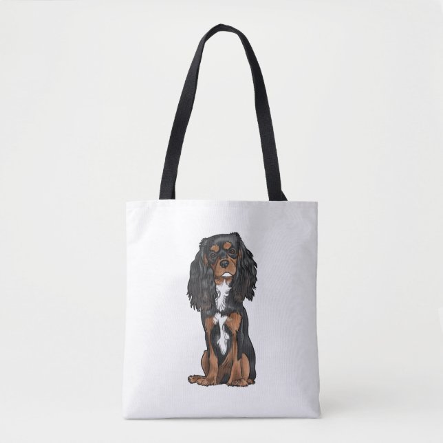 Cavalier King Charles Spaniel - Black and Tan Tasche (Vorderseite)