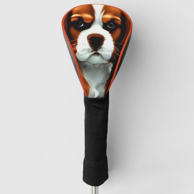 cavalier king charles spaniel blenheim anime golf headcover (Vorderseite)