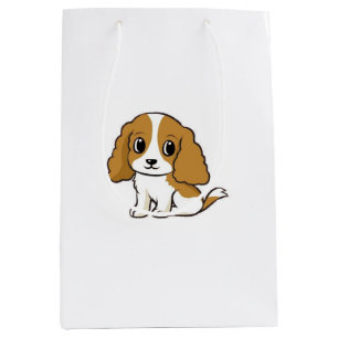 cavalier king charles spaniel blenheim Cartoon Mittlere Geschenktüte