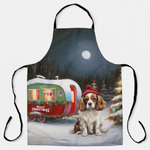 Cavalier King Charles Spaniel Caravan Weihnachten Schürze