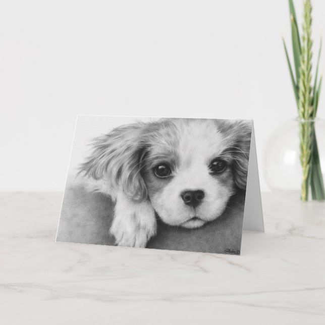 Cavalier King Charles Spaniel Chien Carte de voeux (Devant)