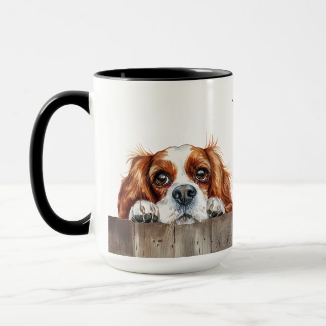 Cavalier King Charles Spaniel Chien Mug (Gauche)