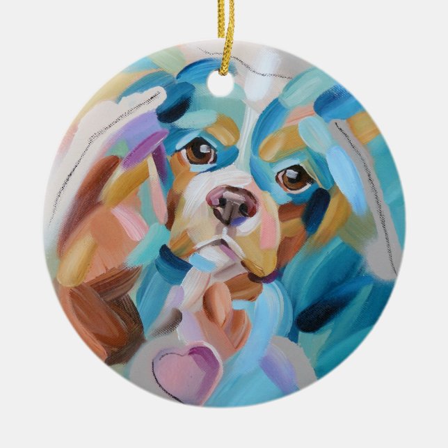Cavalier King charles Spaniel Christmas Ornament (Vorne)