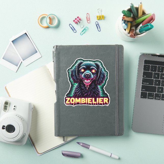 Cavalier King Charles Spaniel CKCS Zombie Dog Hall Aufkleber (iPad Hülle)