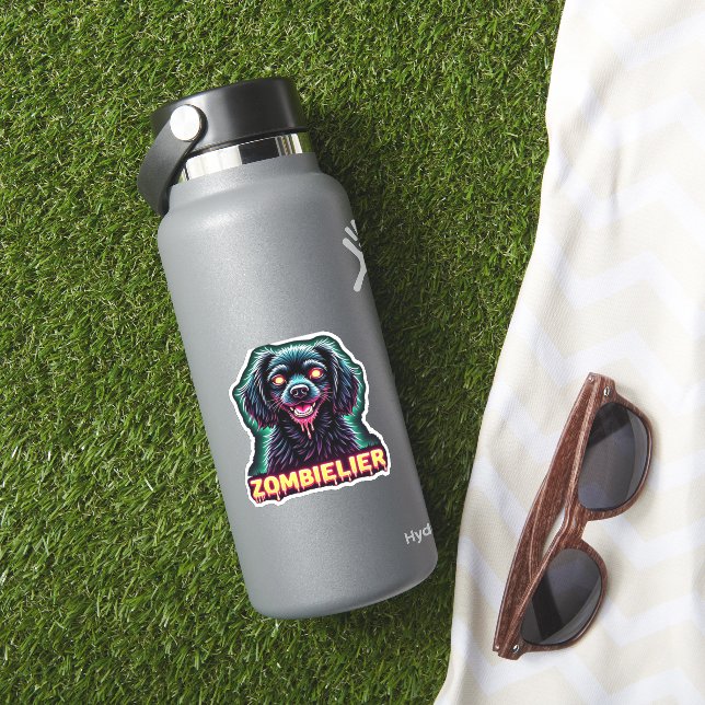 Cavalier King Charles Spaniel CKCS Zombie Dog Hall Aufkleber (HydroFlask Insitu)