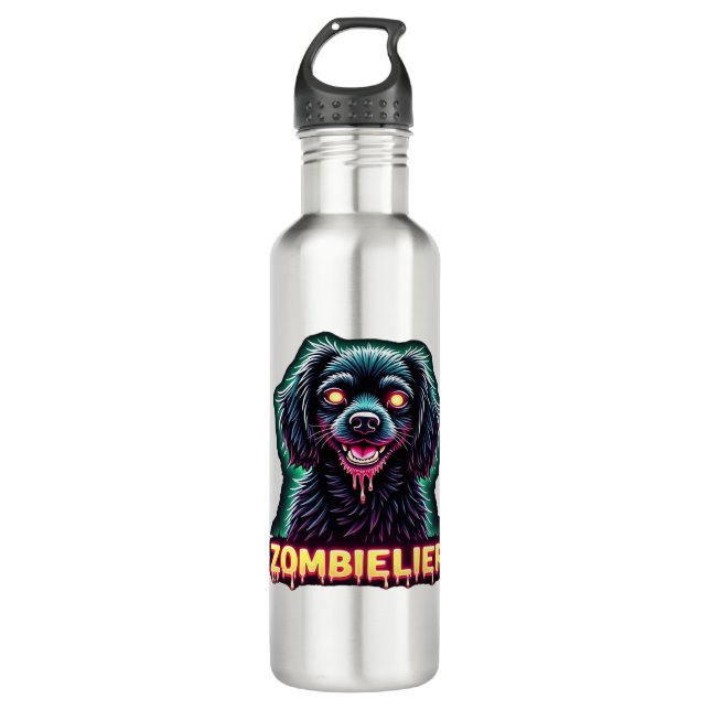Cavalier King Charles Spaniel CKCS Zombie Dog Hall Edelstahlflasche (Vorderseite)