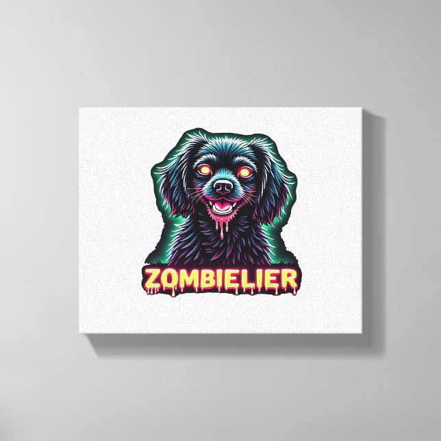 Cavalier King Charles Spaniel CKCS Zombie Dog Hall Leinwanddruck (Vorderseite)
