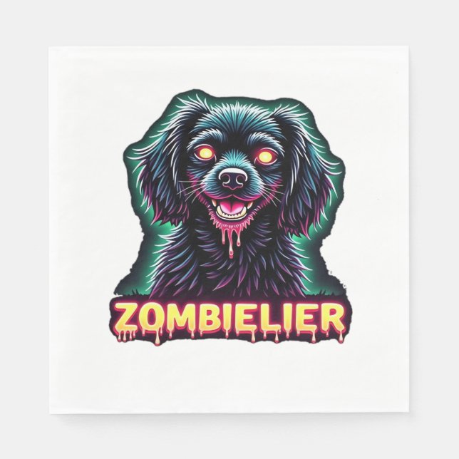 Cavalier King Charles Spaniel CKCS Zombie Dog Hall Serviette (Vorderseite)