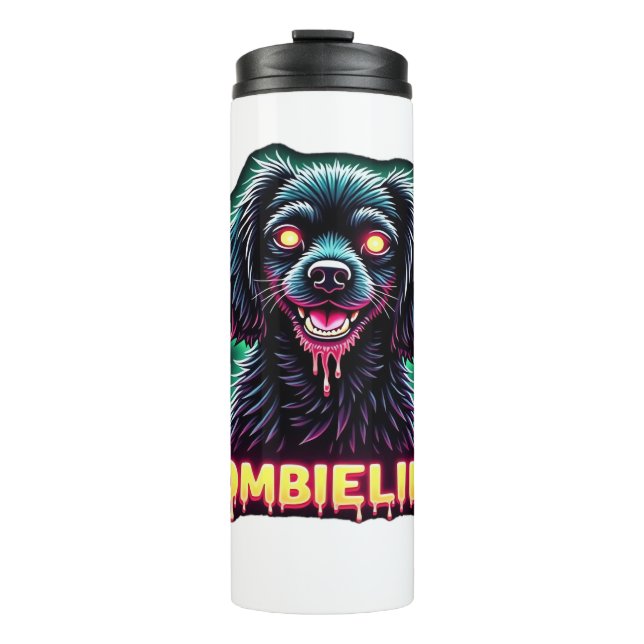 Cavalier King Charles Spaniel CKCS Zombie Dog Hall Thermosbecher (Vorderseite)