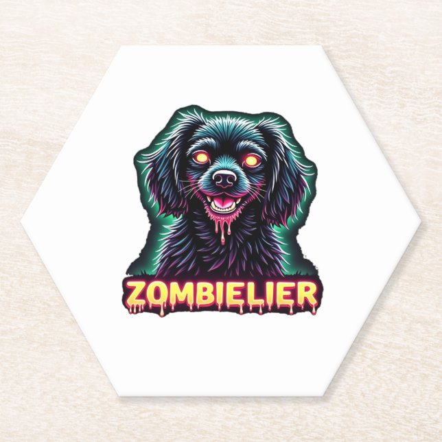 Cavalier King Charles Spaniel CKCS Zombie Dog Hall Untersetzer (Vorderseite)