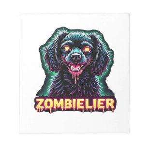 Cavalier King Charles Spaniel CKCS Zombie-Hund-Hal Notizblock