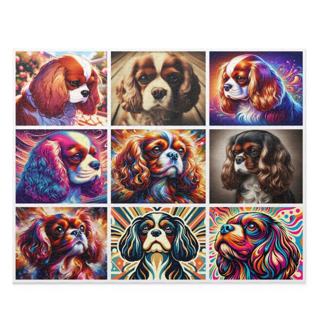 Cavalier King Charles Spaniel Collage-Puzzle (Cavalier King Charles Spaniel Puzzle: Collage Comfort Spaniel Jigsaw)