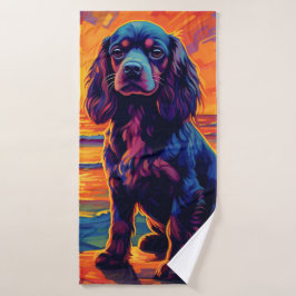 Cavalier King Charles Spaniel Coucher de soleil / 