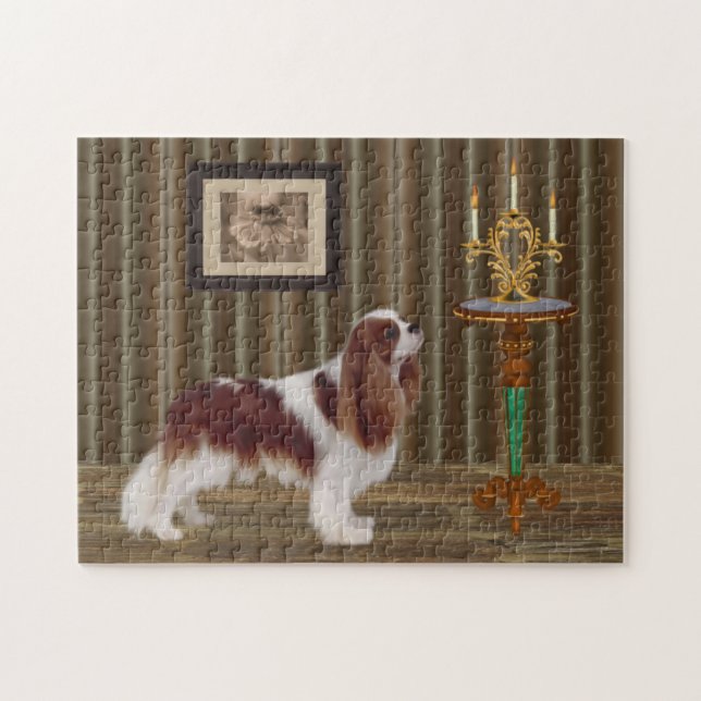 Cavalier King Charles Spaniel Dog Art (Horizontal)