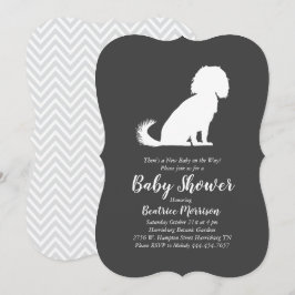 Cavalier King Charles Spaniel Dog Baby Shower Einladung
