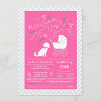 Cavalier King Charles Spaniel Dog Baby Shower Girl