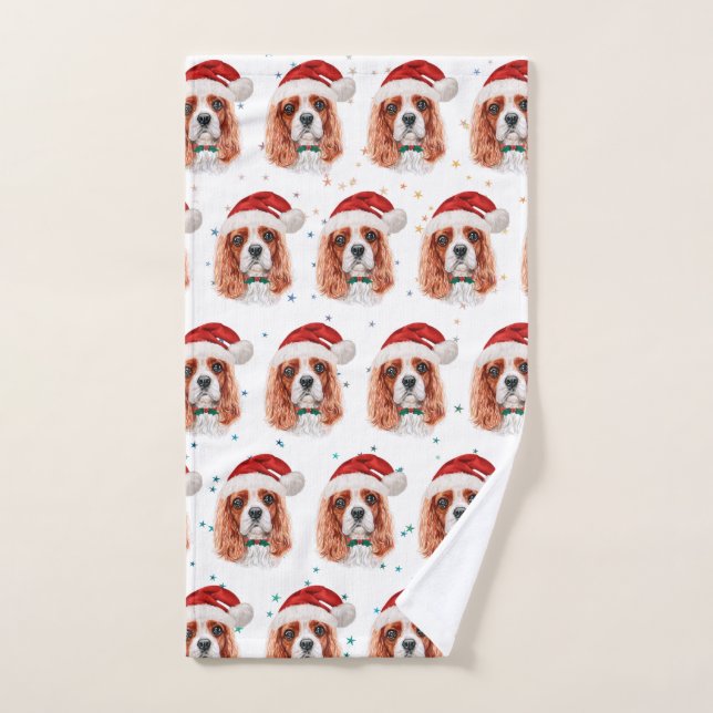 Cavalier King Charles Spaniel Dog Breed Christmas (Serviette à main)