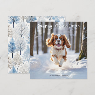 Cavalier King Charles Spaniel Dog Frohe Weihnachte Feiertagskarte