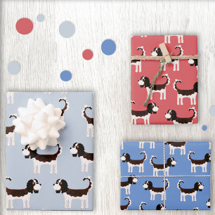 Cavalier King Charles Spaniel Dog Geschenkpapier Set