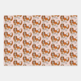 Cavalier King Charles Spaniel Dog Lovers Geschenkpapier Set