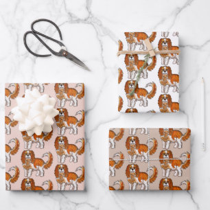 Cavalier King Charles Spaniel Dog Lovers Geschenkpapier Set