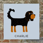 Cavalier King Charles Spaniel Dog Personalisiert Poster<br><div class="desc">Niedlich Schwarz und Tan Cavalier King Charles Spaniel Hundedesign,  um Tierfreunde zum Lächeln zu bringen. Originelle Kunst von Nic Squirrell. Ändern Sie den Text zum Anpassen.</div>