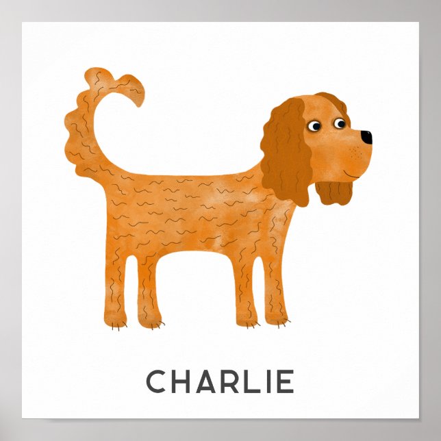 Cavalier King Charles Spaniel Dog Personalisiert Poster (Vorne)