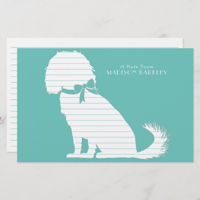 Cavalier King Charles Spaniel Dog Puppy Briefpapier (Vorne/Hinten)
