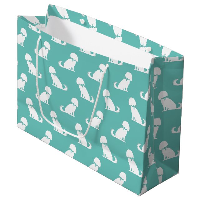 Cavalier King Charles Spaniel Dog Puppy Große Geschenktüte (Vorderseite Schrägansicht)