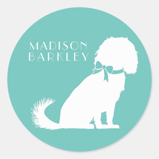 Cavalier King Charles Spaniel Dog Puppy Runder Aufkleber (Vorderseite)