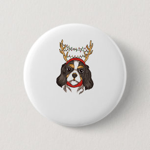 Cavalier King Charles Spaniel Dog Weihnachten Button