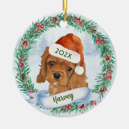 Cavalier King Charles Spaniel Dog Weihnachten Keramik Ornament