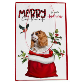 Cavalier King Charles Spaniel Dog Weihnachten Mittlere Geschenktüte