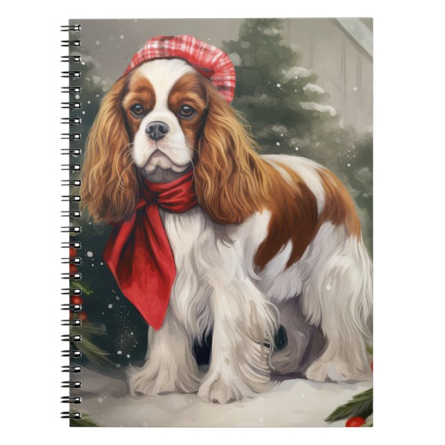 Cavalier King Charles Spaniel Dog Weihnachten Notizblock (Vorderseite)