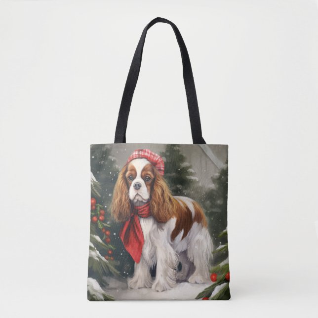 Cavalier King Charles Spaniel Dog Weihnachten Tasche (Vorderseite)