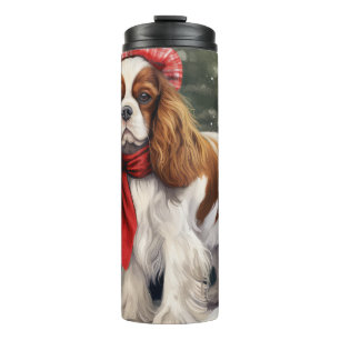 Cavalier King Charles Spaniel Dog Weihnachten Thermosbecher