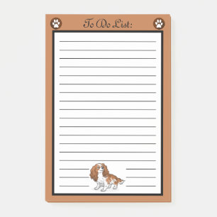 Cavalier King Charles Spaniel Dog zu tun Liste Post-it Klebezettel