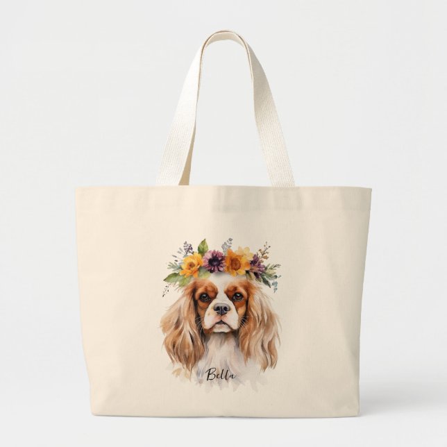 Cavalier King Charles Spaniel Dog züchten Jumbo Ta Stoffbeutel (Vorne)